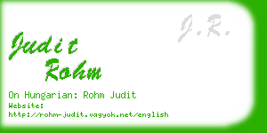 judit rohm business card